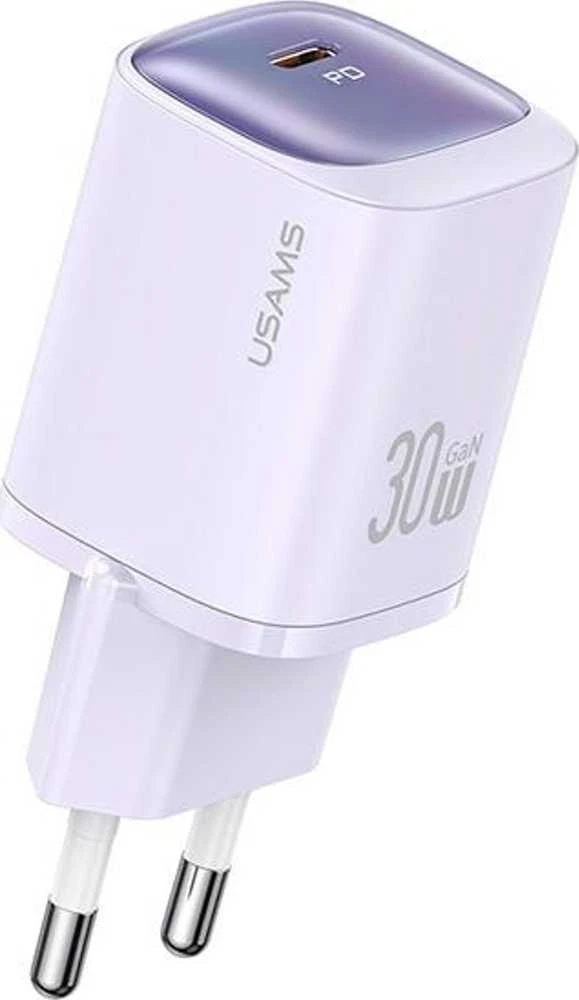 USAMS CC251 30W GaN USB-CFast Charging HC Series violetinės spalvos CC251TC03