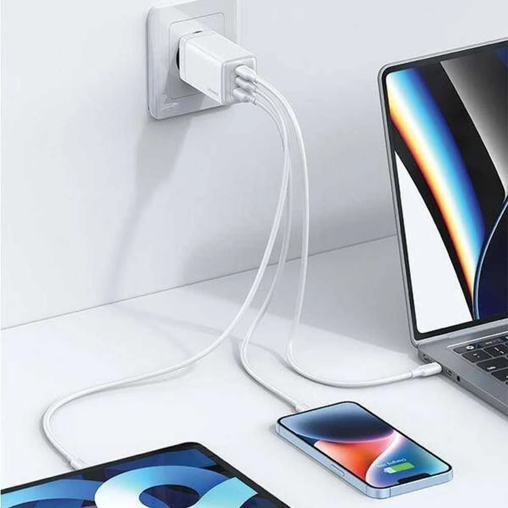 USAMS CC180 65W PD QC USB A+C+C