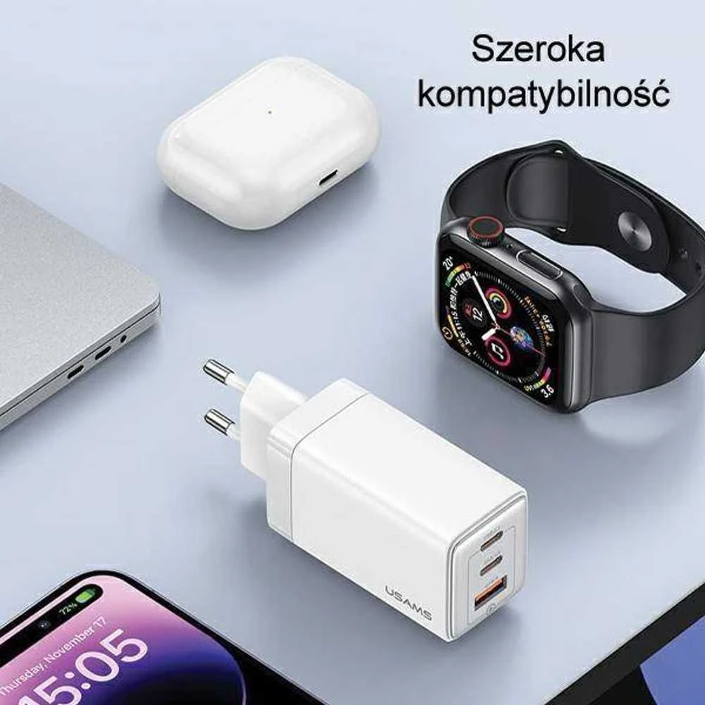 USAMS CC180 65W PD QC USB A+C+C