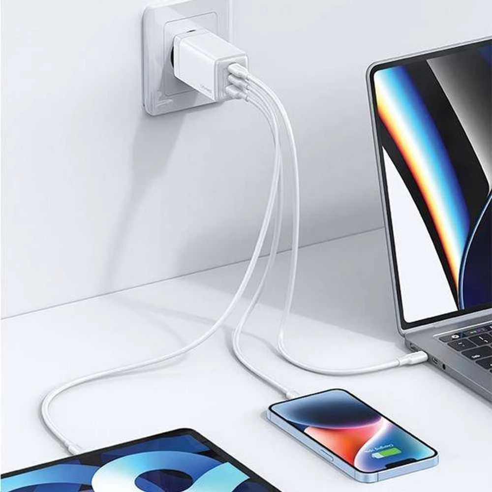 USAMS CC180 65W PD QC USB A+C+C