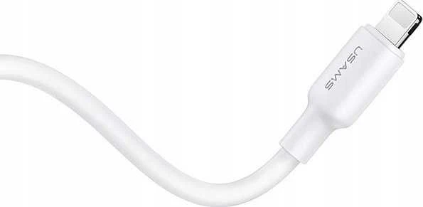 USAMS įkroviklis 1xUSB-C PD20WPD3.0 greito įkrovimo US-CC183 + USB-C/Lightning laidas US-SJ610 baltos spalvos