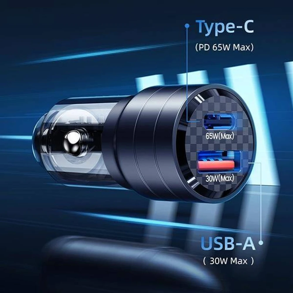Usams C36 USB A+C 95W greitas automobilinis kroviklis