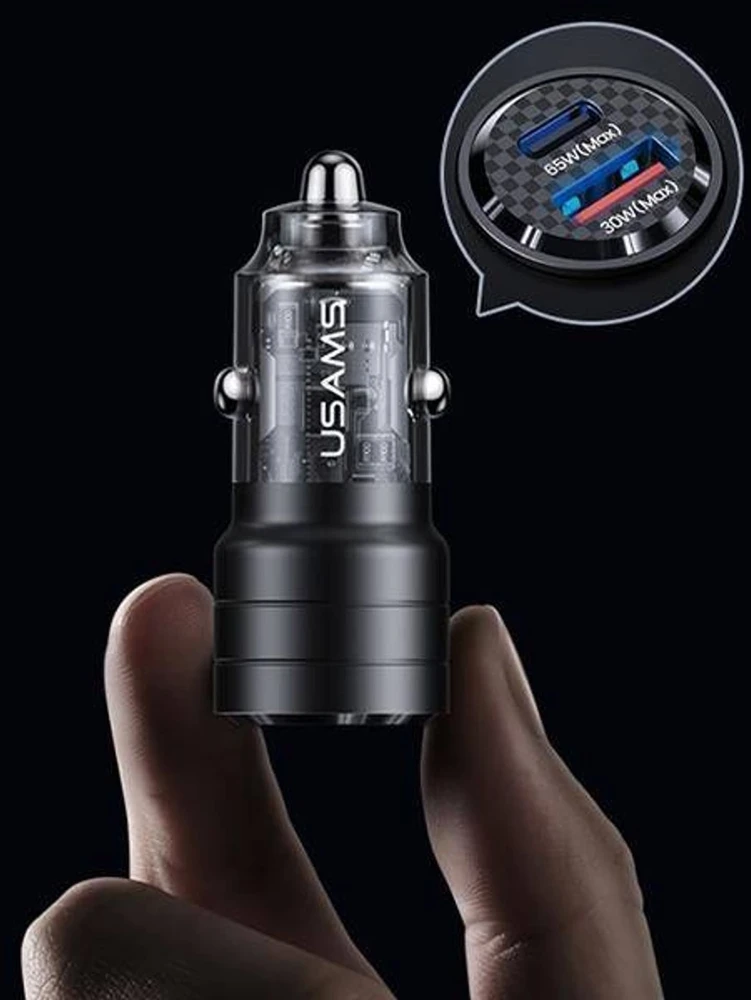 Usams C36 USB A+C 95W greitas automobilinis kroviklis