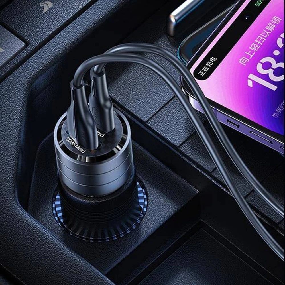 Usams C36 USB A+C 95W greitas automobilinis kroviklis
