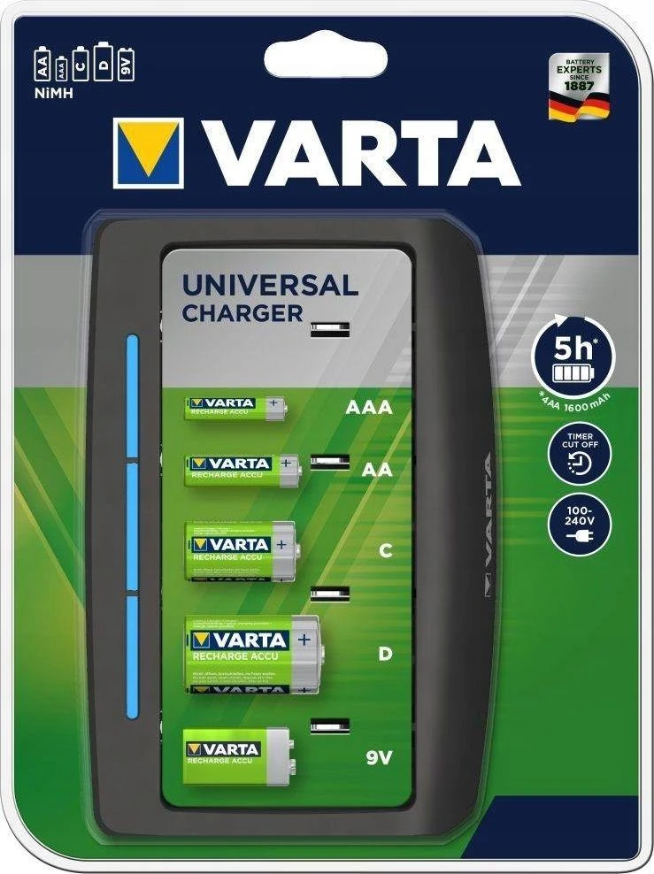 Varta AAA/AA/C/D/9V elementų kroviklis LCD Universal Charger Plus 57688