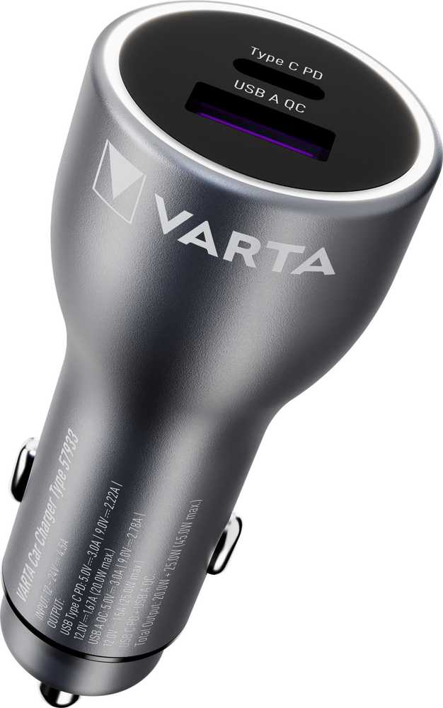 Įkroviklis Varta Varta Ladegerät 45W Car Charger 1x USB-A 1x USB-C