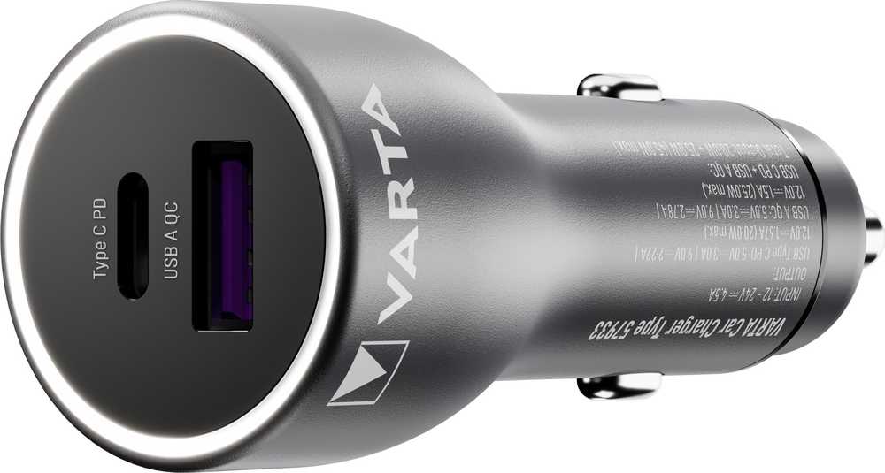Įkroviklis Varta Varta Ladegerät 45W Car Charger 1x USB-A 1x USB-C