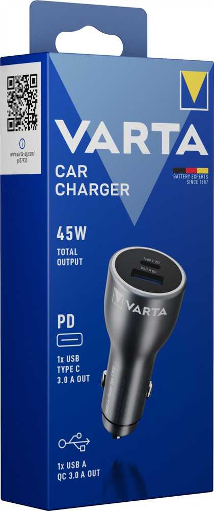 Įkroviklis Varta Varta Ladegerät 45W Car Charger 1x USB-A 1x USB-C