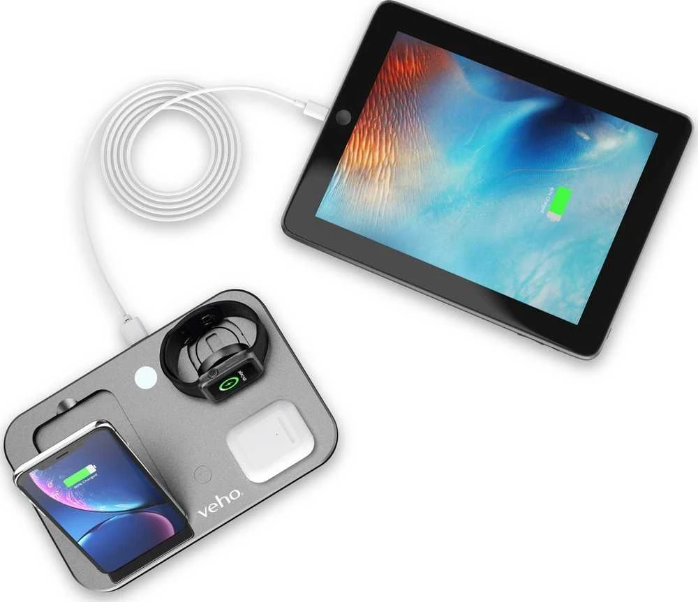 Įkroviklis Veho Veho DS-7 Qi Mobilusis telefonas/Išmanusis telefonas, Išmanusis laikrodis, Planšetė USB Type-C