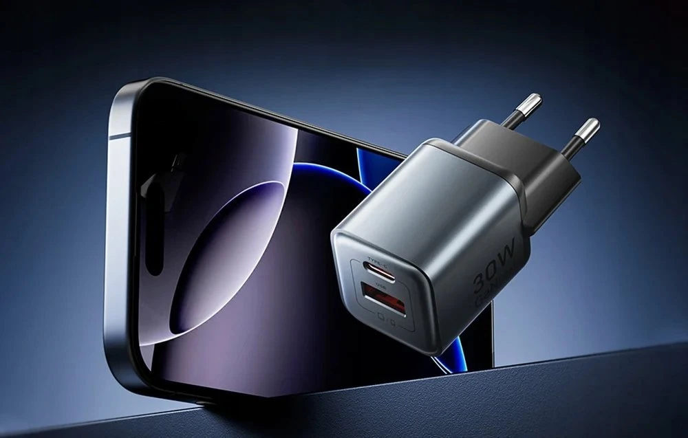 Vention 30W - įkroviklis su GaN technologija, 1x USB-A, 1x USB-C (juodas)