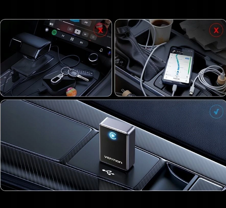 Įkroviklis Vention MOBILE ACC ADAPTER CARPLAY WRL/KRYH0 VENTION