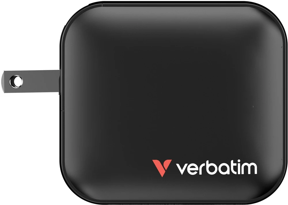 Laidinis įkroviklis Verbatim Mini GaN 100W 2xUSB-C PD/1x USB-A QC juodos spalvos 32230