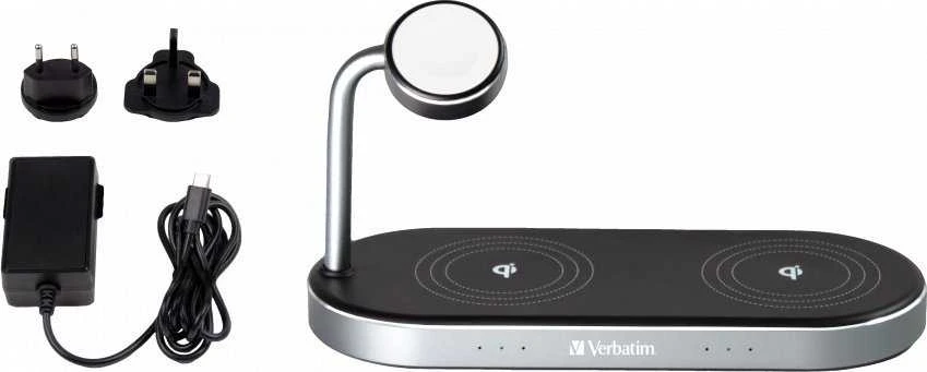 Verbatim WCS-03 universalus juodas USB belaidis greitasis įkroviklis