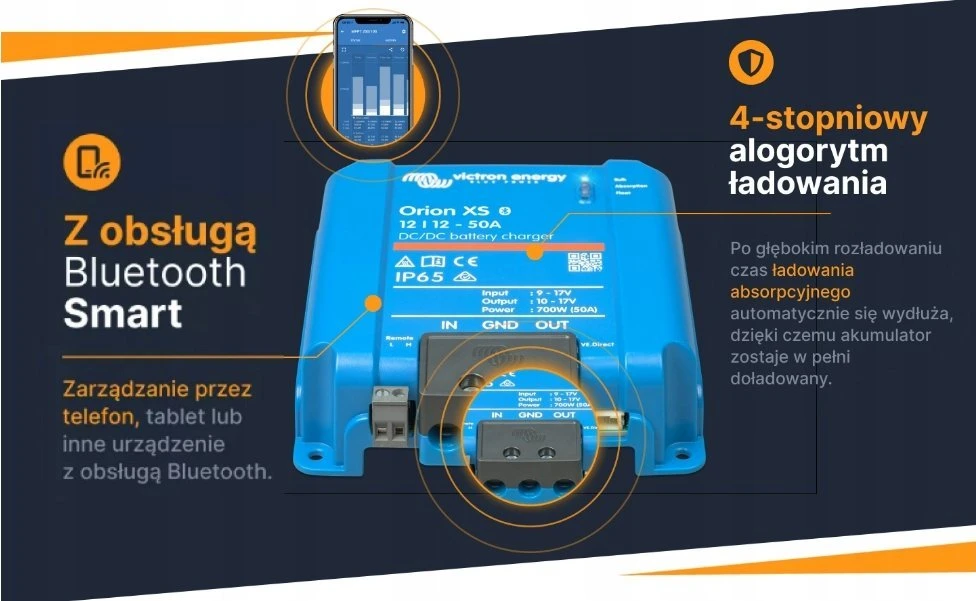 Victron Energy Orion XS DC-DC įkroviklis su Bluetooth funkcija