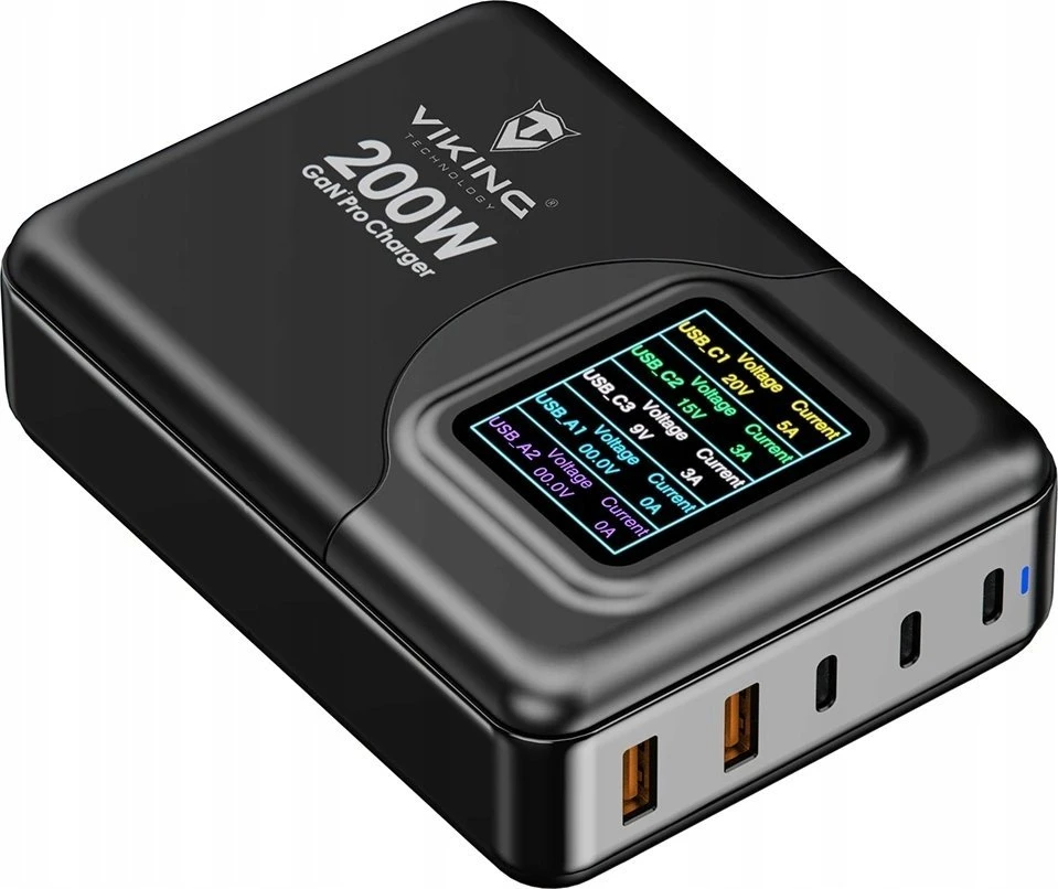 Įkroviklis Viking Viking nabíječka USB GaN 200W PD Pro