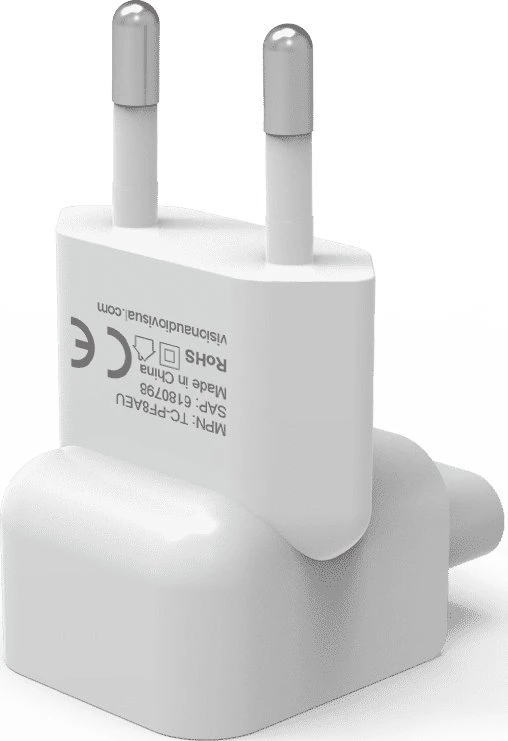 Įkroviklis Vision Adapteris IEC 60320 C7 do CEE 7/7 Baltas (TC-PF8AEU)