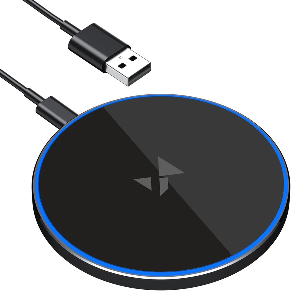 Wozinsky WLI-01Y 15W Qi indukcinis įkroviklis su USB-C laidu – juodas