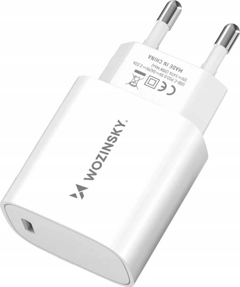 Wozinsky WGWCCW 20W USB-C laidinis įkroviklis – baltos spalvos