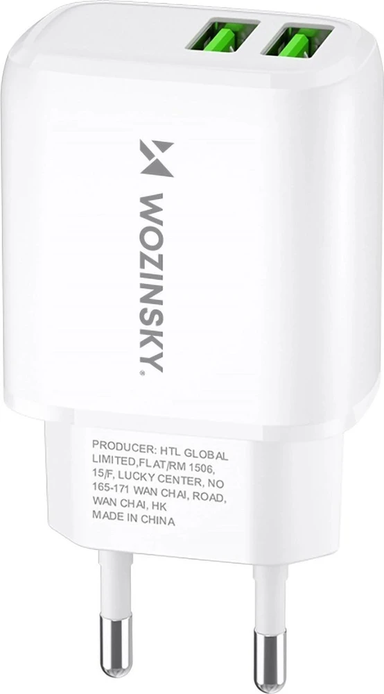 Įkroviklis Wozinsky (CUWCW) (2xUSB 2.4A) baltas