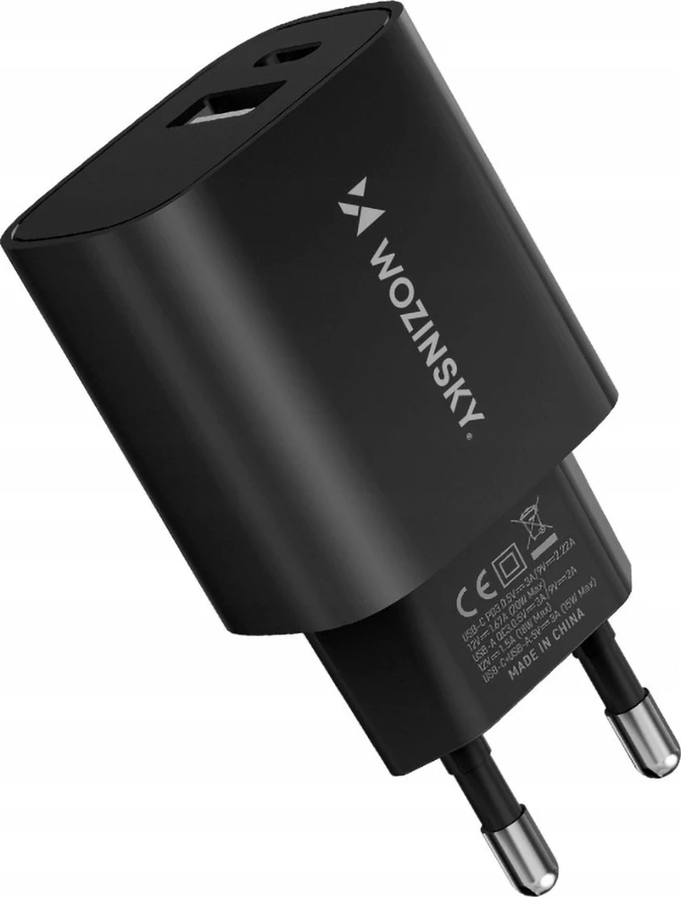Įkroviklis Wozinsky (WGWCB) (1xUSB-C;1xUSB 3A 20W) juodas