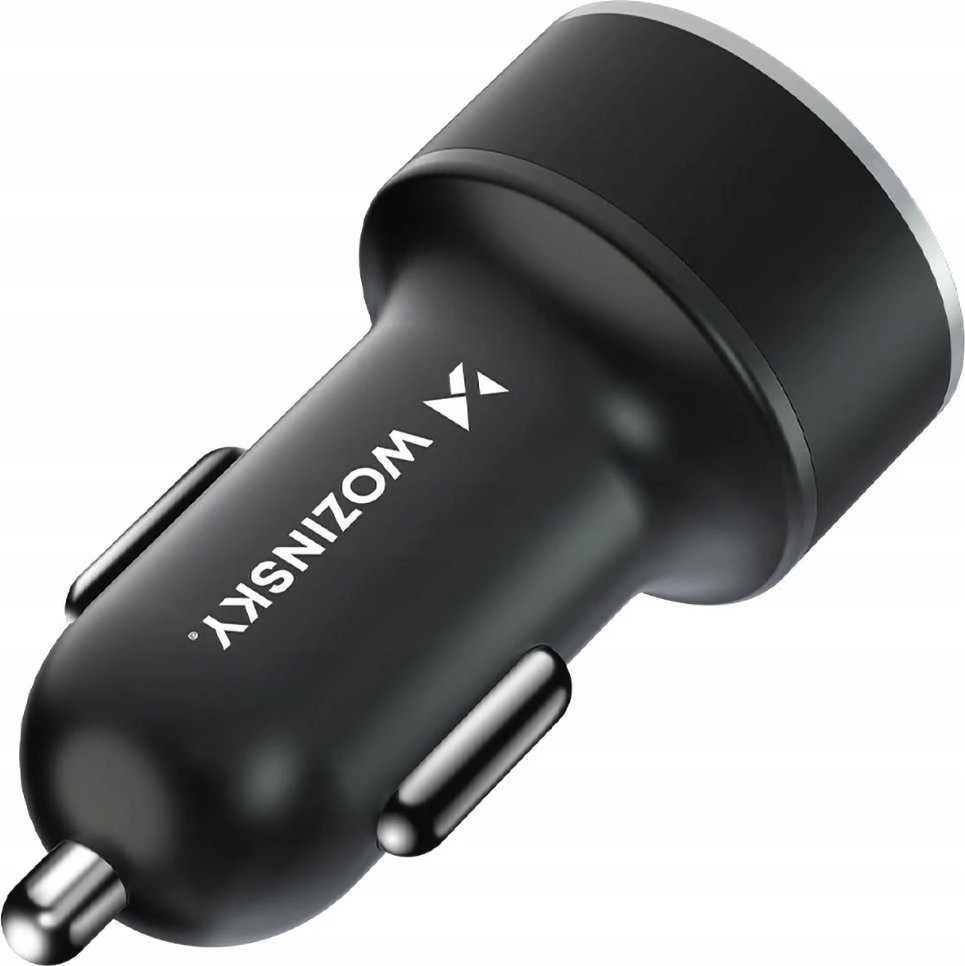 Įkroviklis automobilinis Wozinsky (WDCCAC) (1xUSB 1xUSB-C 3A) 36W juodas