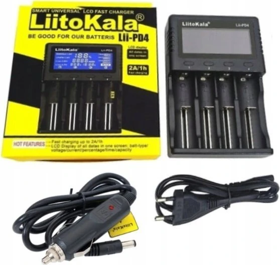 Įkroviklis Xtar 4 x Ni-MH i 1,5V Li-ion AA/AAA kroviklis do akumulatorów L4