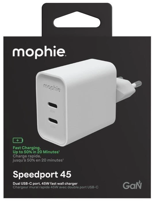 Carruzzo mophie Speedport 45 Universalus Balta AC Spartusis įkrovimas Vidaus