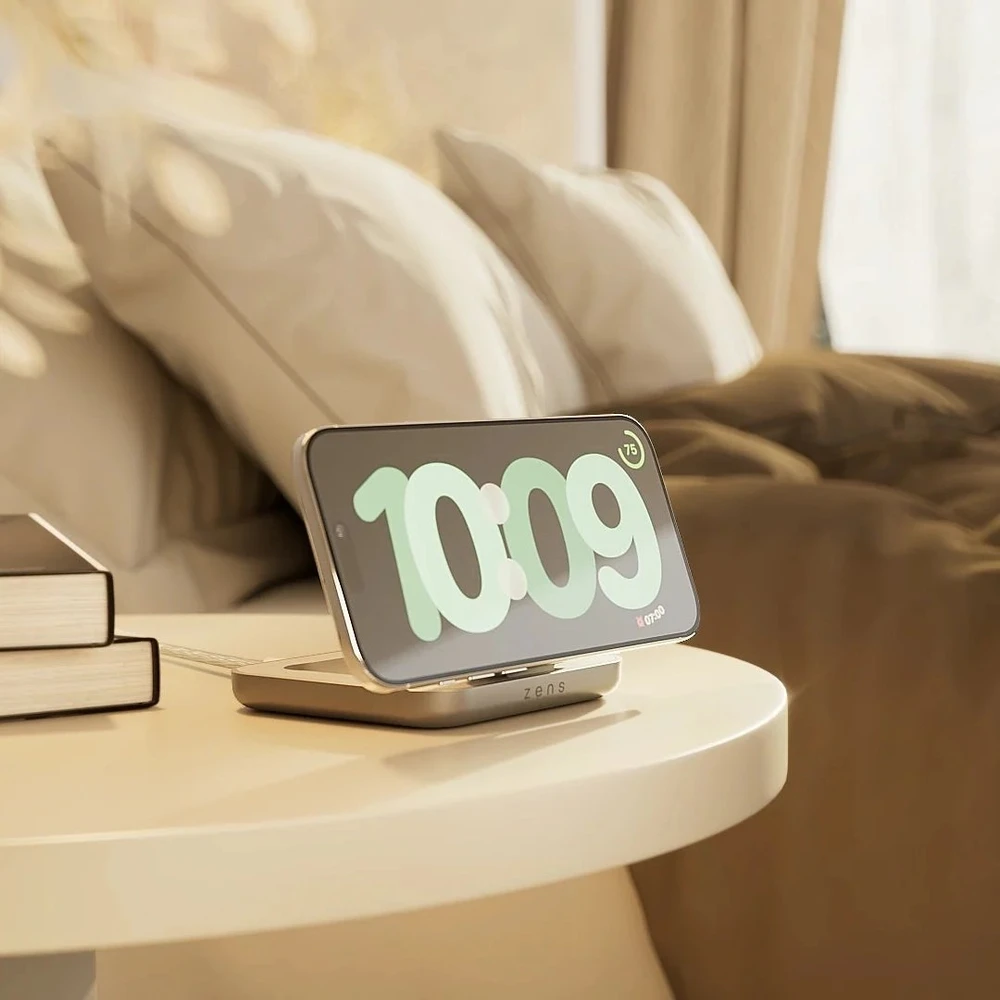 ZENS MAGNETIC NIGHTSTAND CHARGER Baltas