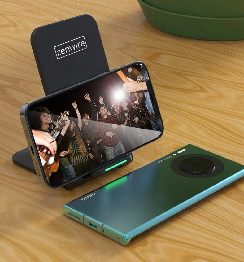Įkroviklis Zenwire Greitas belaidis įkroviklis Indukcinis įkrovimo stotelė USB-C QI 15W FAST X18A