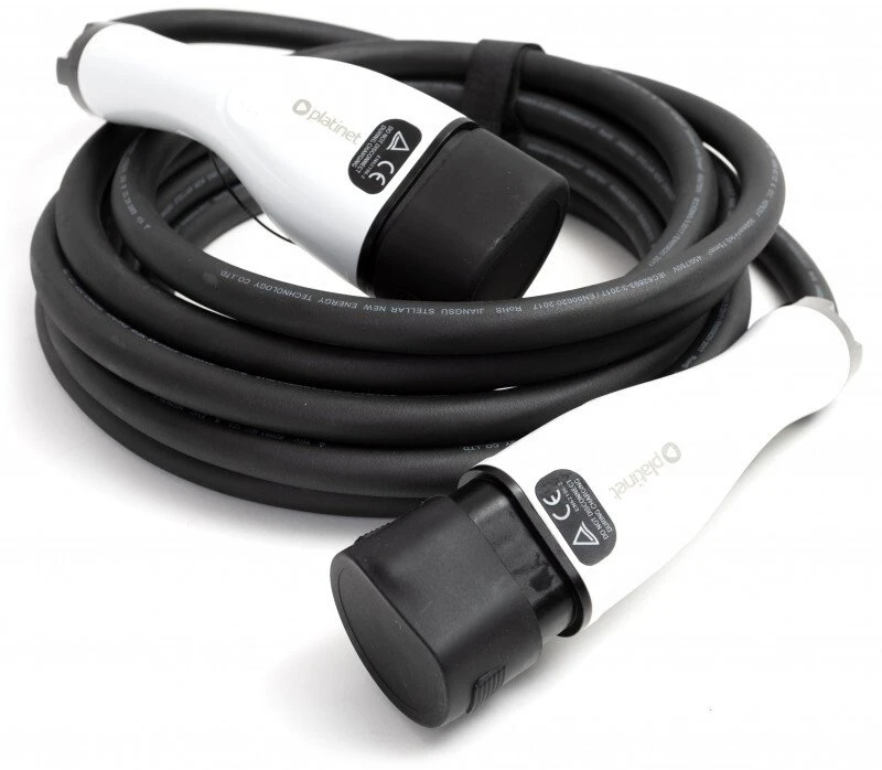 Įkrovimo kabelis automobiliams Platinet EV charging cable Automobilio įkrovimo kabelis Type 2 22KW 7M juodas/baltas (EV_PEVC22KW7B)