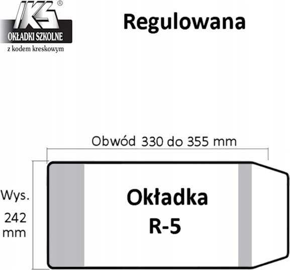 Reguliuojamas mokyklinis užvalkalas 242x330 skaidrus A 25 IKS R5