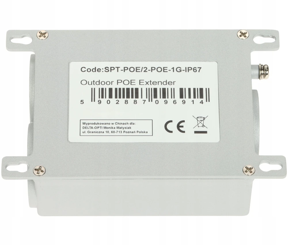Delta Network Delta tinklas ILGINTUVAS ETHERNET+PoE SPT-POE/2-POE-1G-IP67