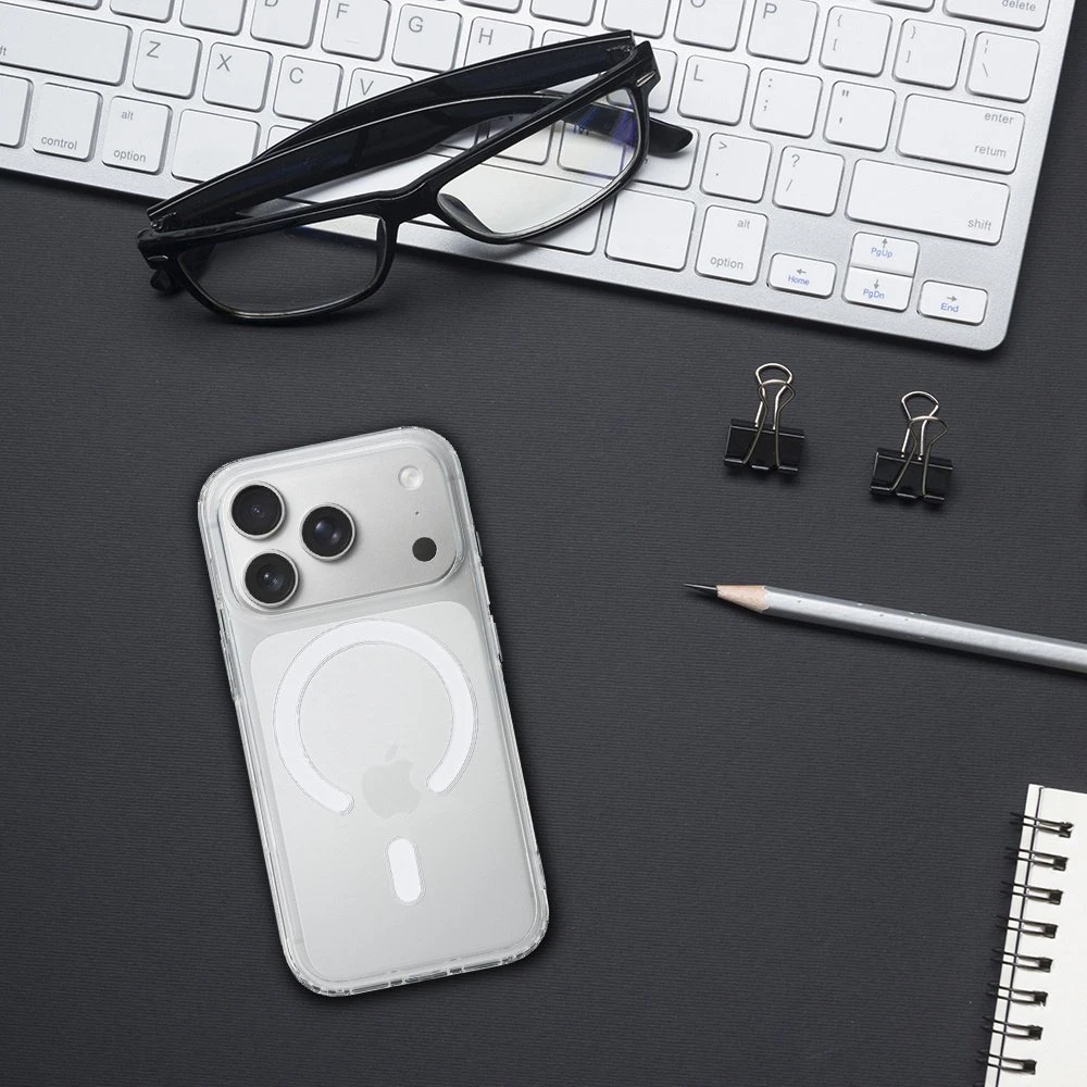 iLike Topt Acrylic Magsafe dėklas skirtas Apple iPhone 17 Pro Max skaidrus