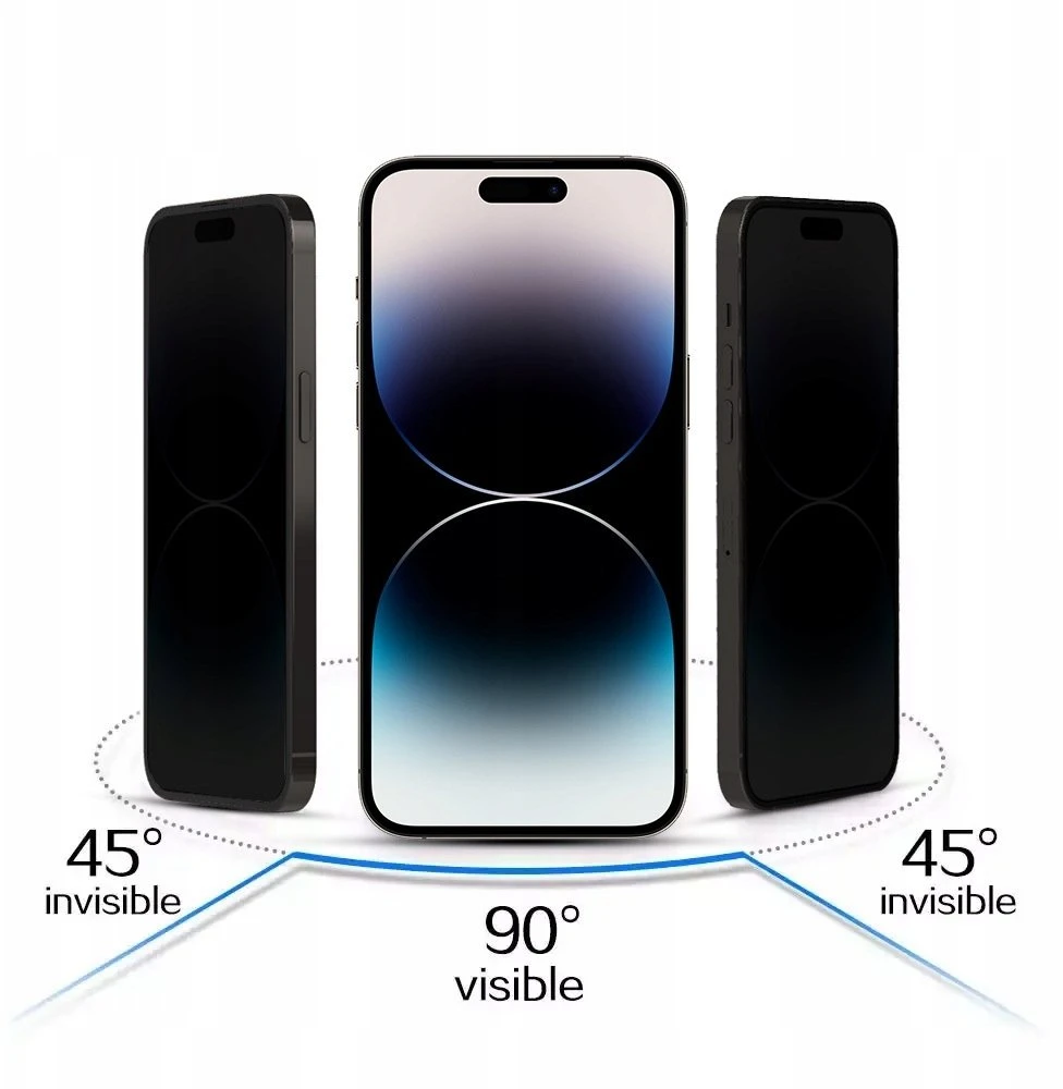 iLike Topt Apsauginis stiklas Privacy Glass skirtas Apple iPhone 16 Pro Juodas