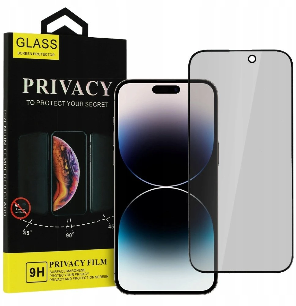 iLike Topt Apsauginis stiklas Privacy Glass skirtas Apple iPhone 17 juodas