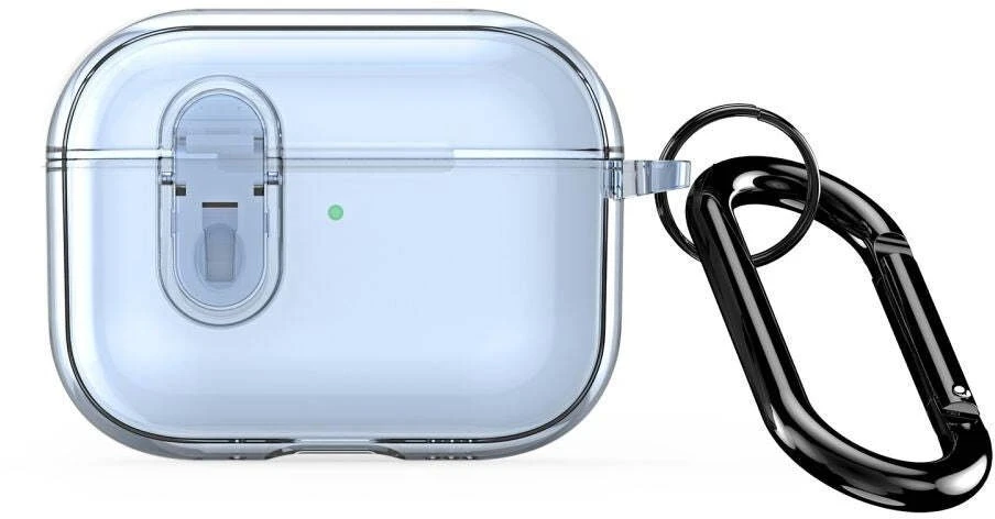 iLike Ausinių dėklas Dux Ducis Apple AirPods Pro 3 PECL serijos PC+TPU dangtelis su karabinu Mėlyna