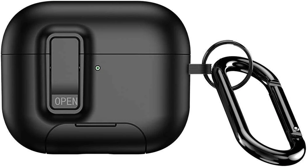 iLike Dėklas do słuchawek Dux Ducis Apple AirPods Pro 3 PECQ Series PC+TPU Cover su karabinu Juodas
