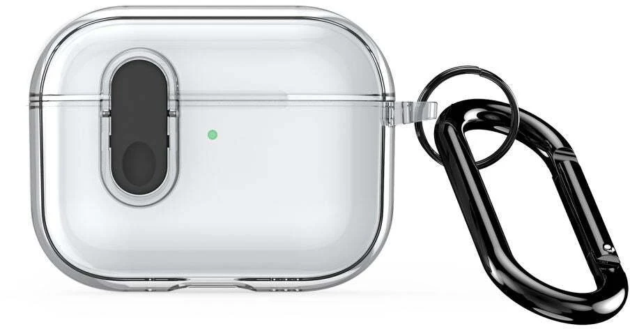 iLike Dėklas na ausinės Dux Ducis Apple AirPods Pro 3 PECL Series PC+TPU Cover su karabinu Juodas Clear