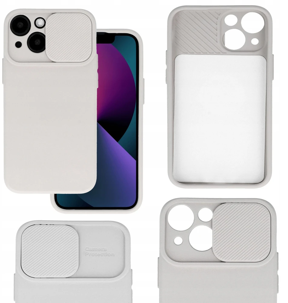 iLike Dėklas Galinis dangtelis Apple iPhone 14 Pro Camshield Minkštas rusvai gelsvas