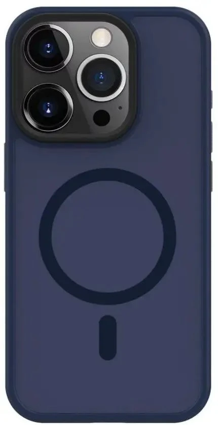 Dėklas iLike Connect hibrīdais magnētiskais varas vāks iPhone 15 Pro Max PC + TPU divslāņu MagSafe saderīgs triecienizturīgs dizains mėlynas