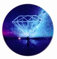 iLike Laikiklis Uniwersalny Popsocket Universal Pop Holder Diamonds Mėlyna (ILIUNPH44)