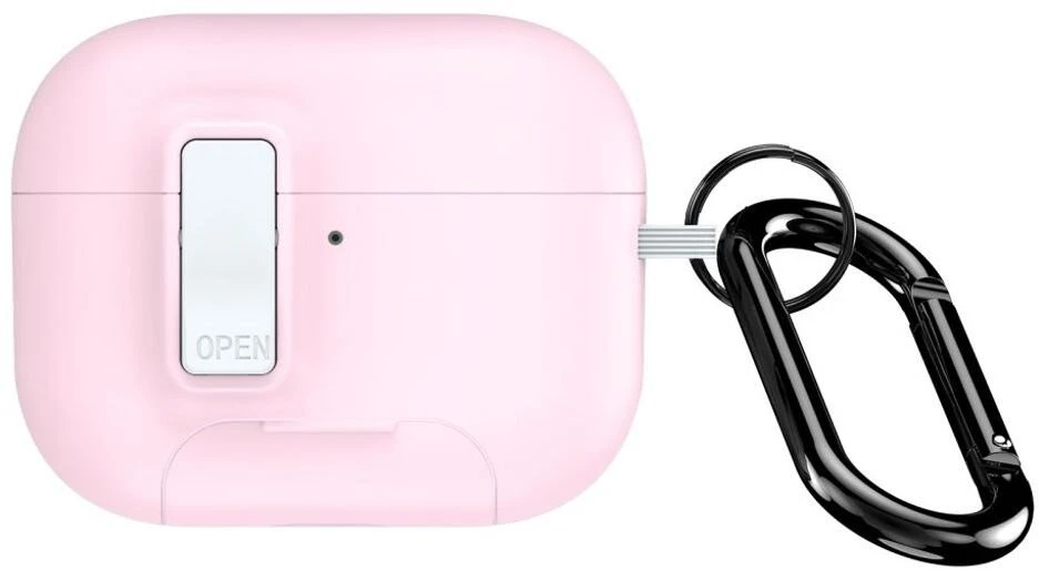 iLike Maciņš austiņām Dux Ducis Apple AirPods Pro 3 PECQ Series PC+TPU Cover su karabinu Baltas Rožinė