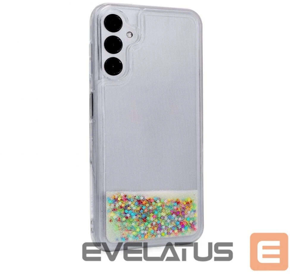 iLike Tylna obudowa Samsung Galaxy A14 5G Silikoninis dėklas Vanduo Glitter Rainbow (ILISAMA14SWGR)