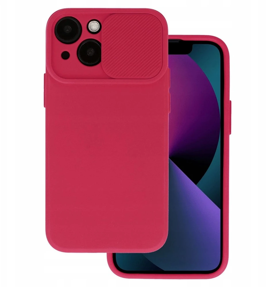 „iLike Apple iPhone 14 Pro Max“ „Camshield“ galinis dėklas, minkštas, tamsiai vyšninis