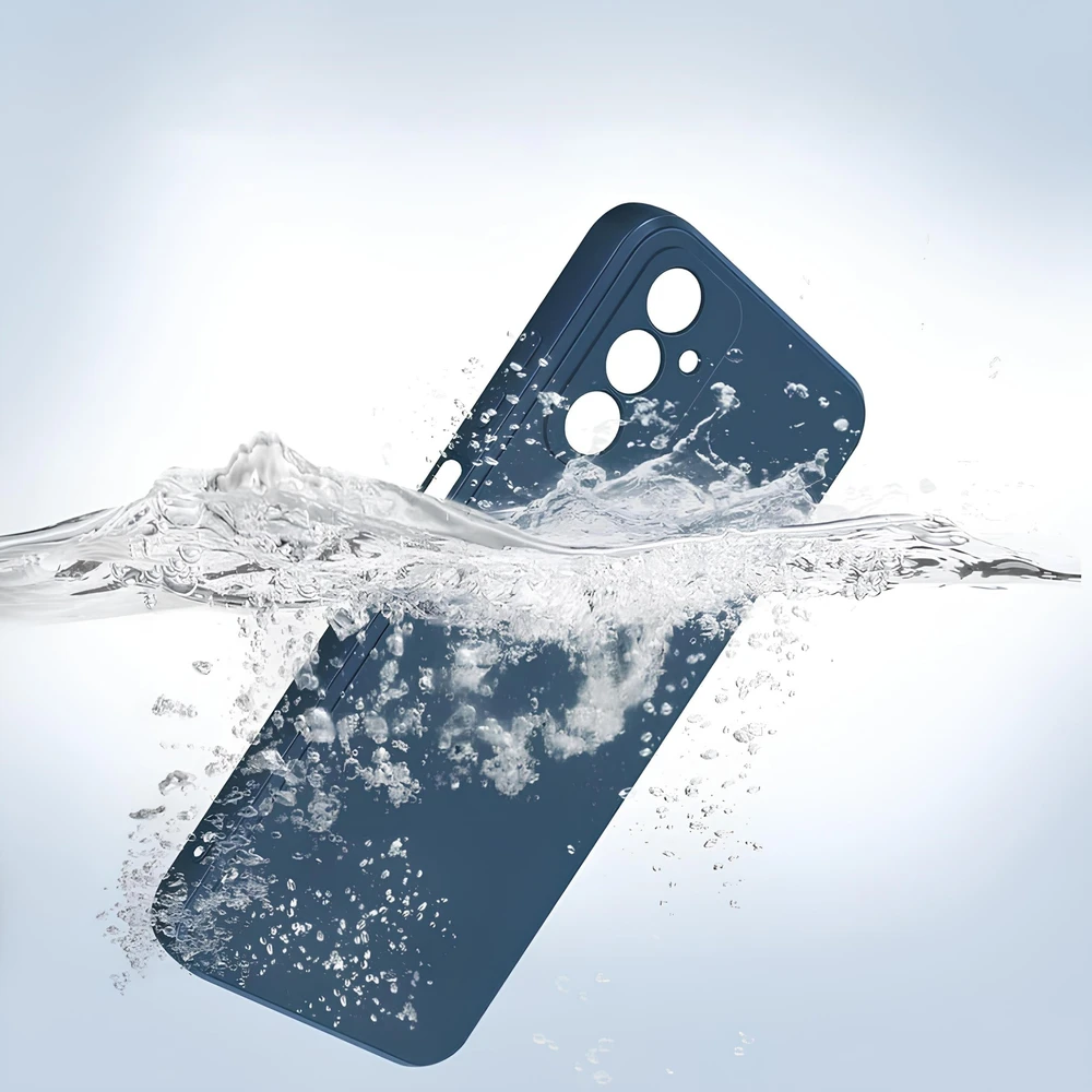 iLike galinis dangtelis Samsung Galaxy A14 4G silikoninis dėklas Mėlyna