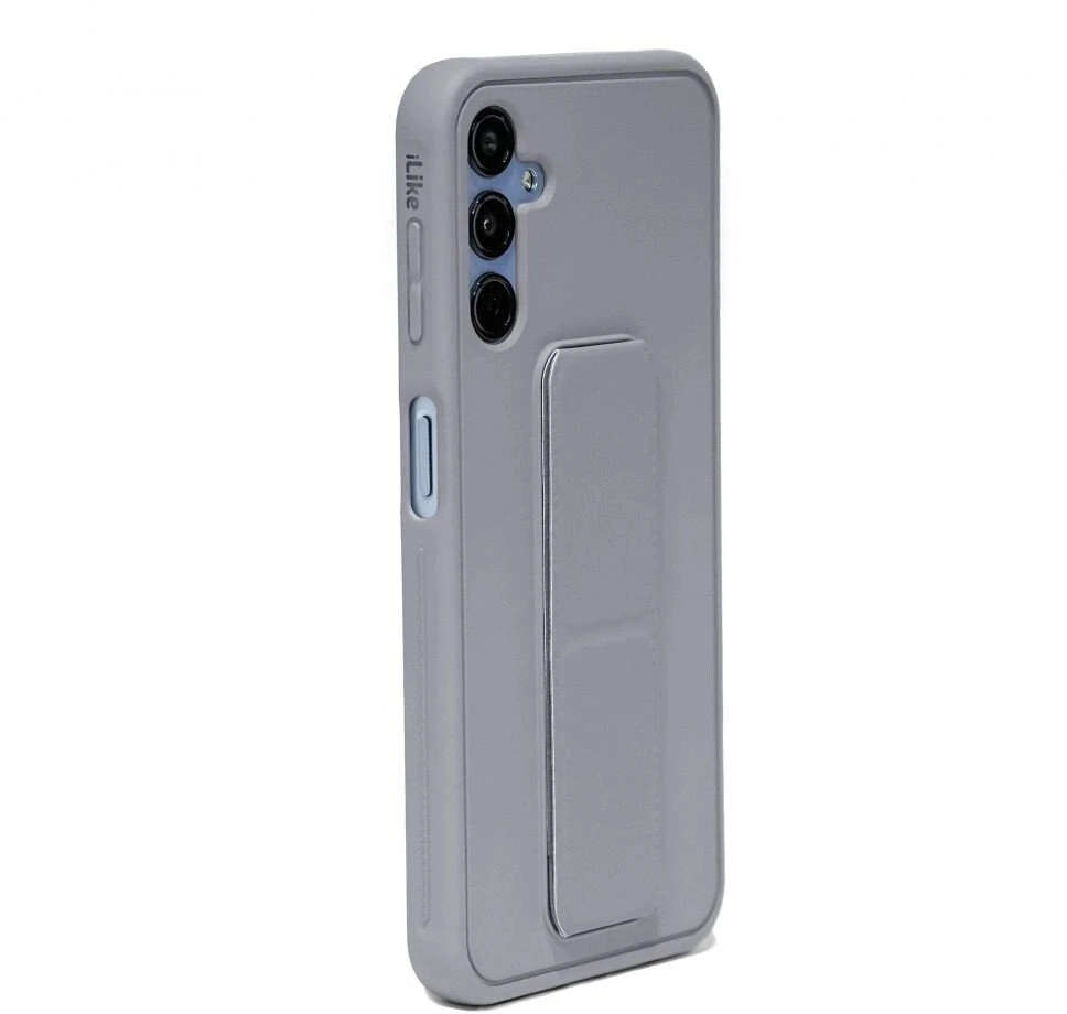 iLike Tylny pokrowiec Samsung Galaxy A14 5G Silikoninis dėklas with stand Violetinė ILISAMA14SWSPR