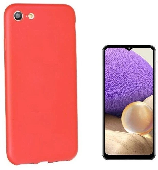 Pferd TakeMe Soft jausmas itin plonas matinis galinio dangtelio dėklas, skirtas Samsung Galaxy A32 (A326) 5G Raudona