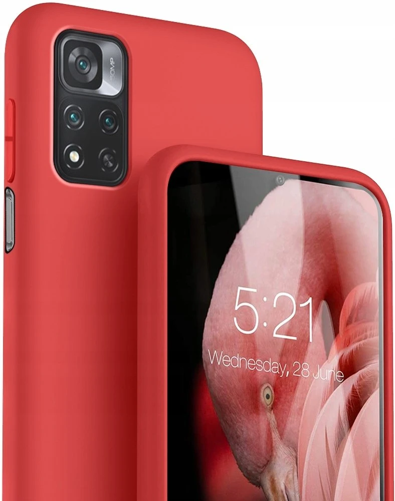 „iLike“ galinis dangtelis „Xiaomi“ silikoninis dėklas „Redmi Note 11 Pro Plus 5G“ Raudona