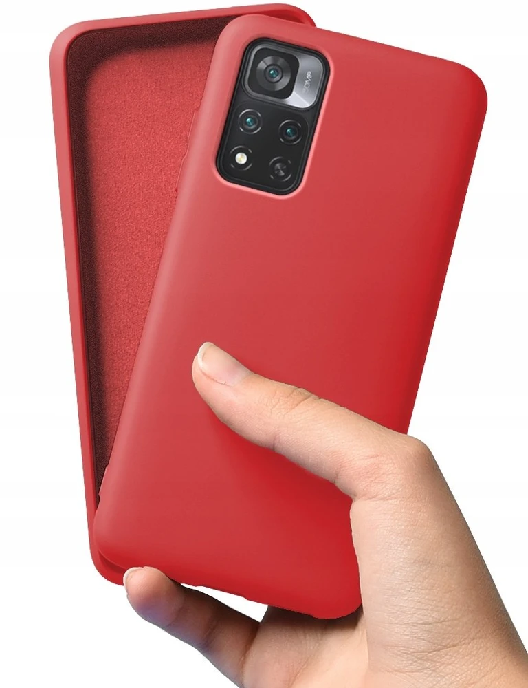 „iLike“ galinis dangtelis „Xiaomi“ silikoninis dėklas „Redmi Note 11 Pro Plus 5G“ Raudona