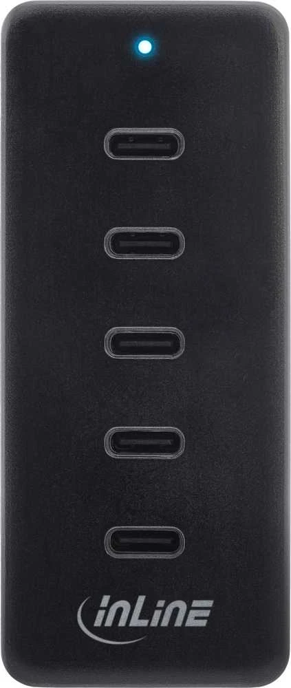 InLine 5-port USB-C įkrovimo hubas su LED indikatoriumi